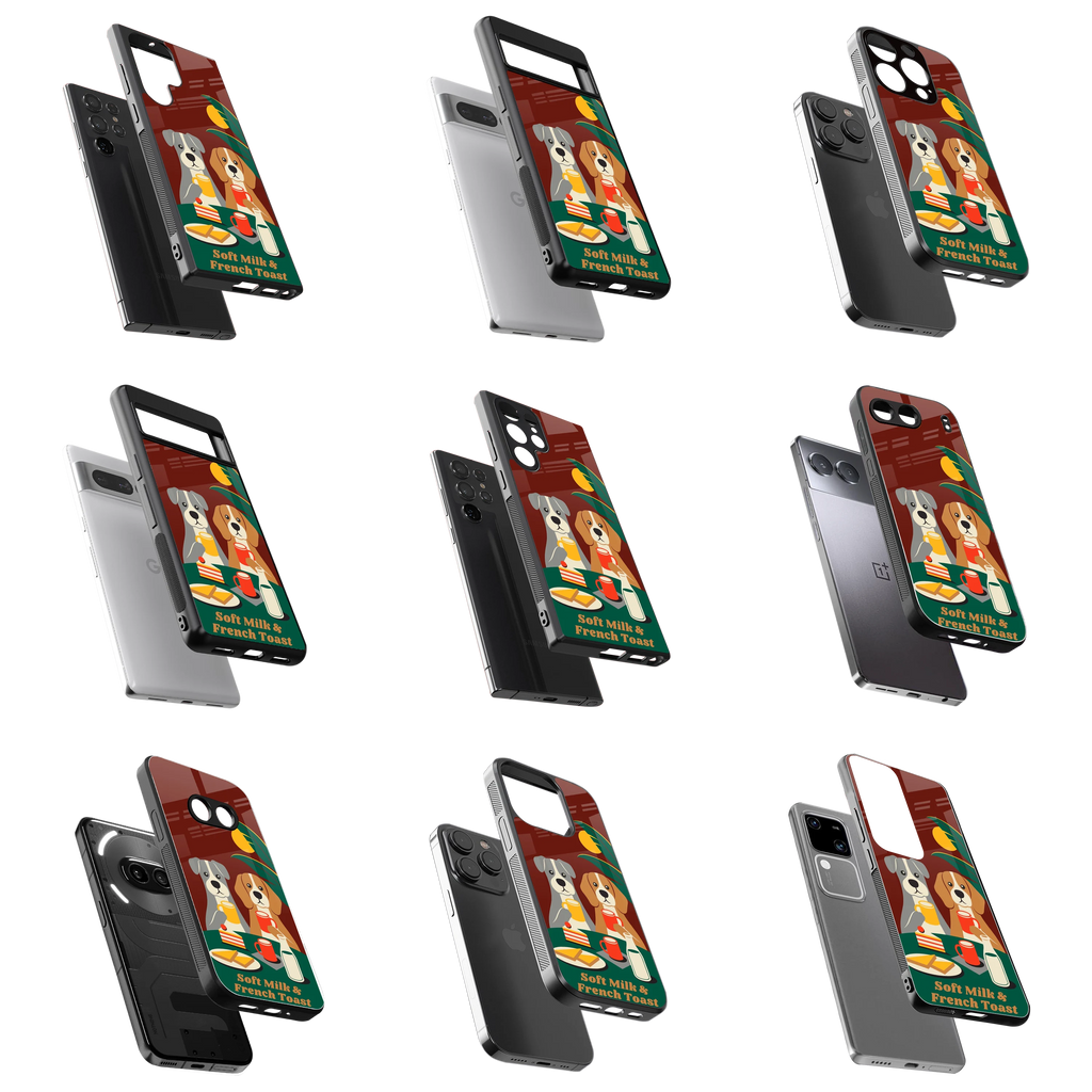 Durable Glass Back Mobile Case for iPhone, Samsung, OnePlus, Google Pixel, Redmi, Vivo, Oppo