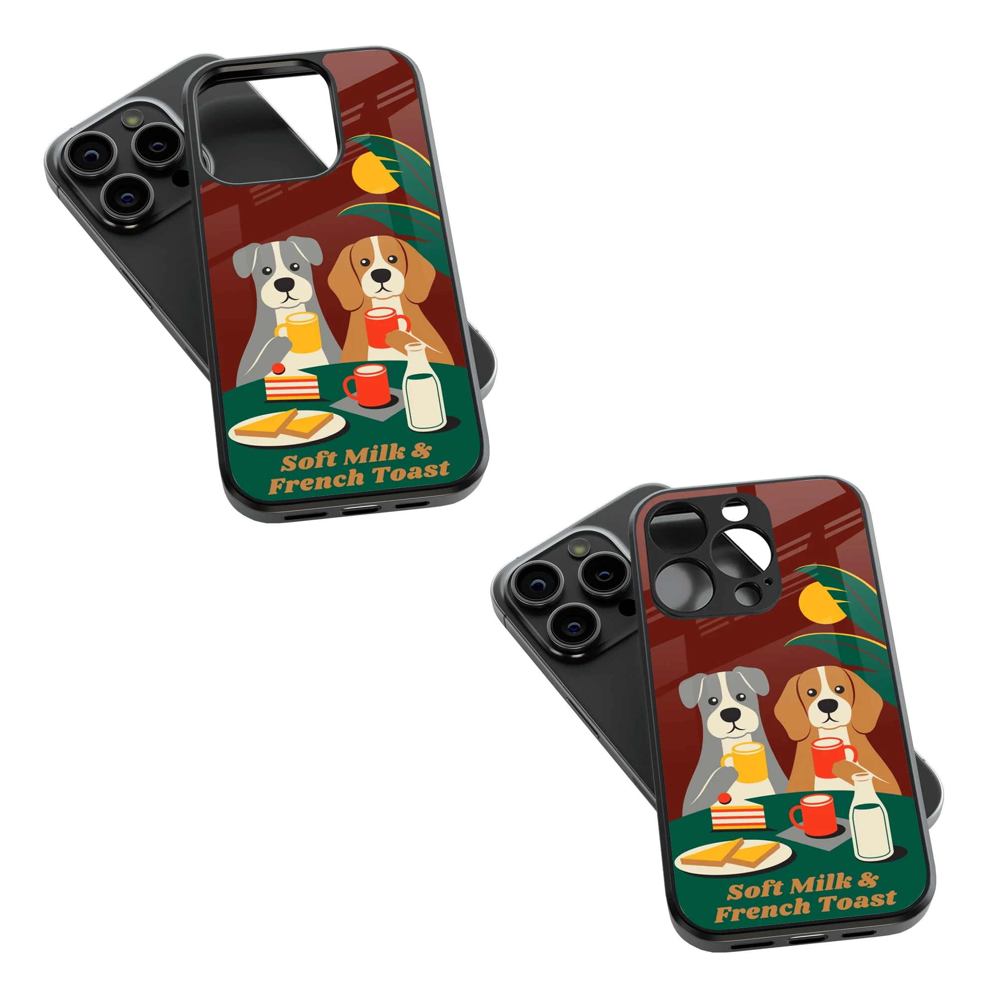 Trendy Glass Back Mobile Case for iPhone, Samsung, Redmi, OnePlus, Google Pixel, Motorola