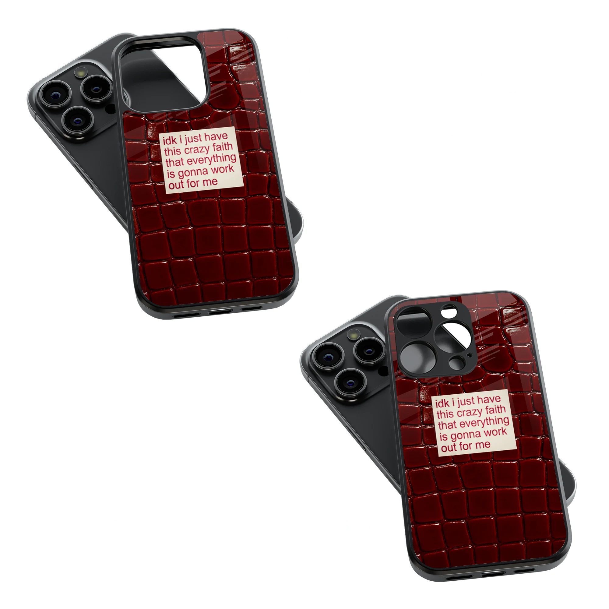 Trendy Glass Back Mobile Case for iPhone, Samsung, Redmi, OnePlus, Google Pixel, Motorola
