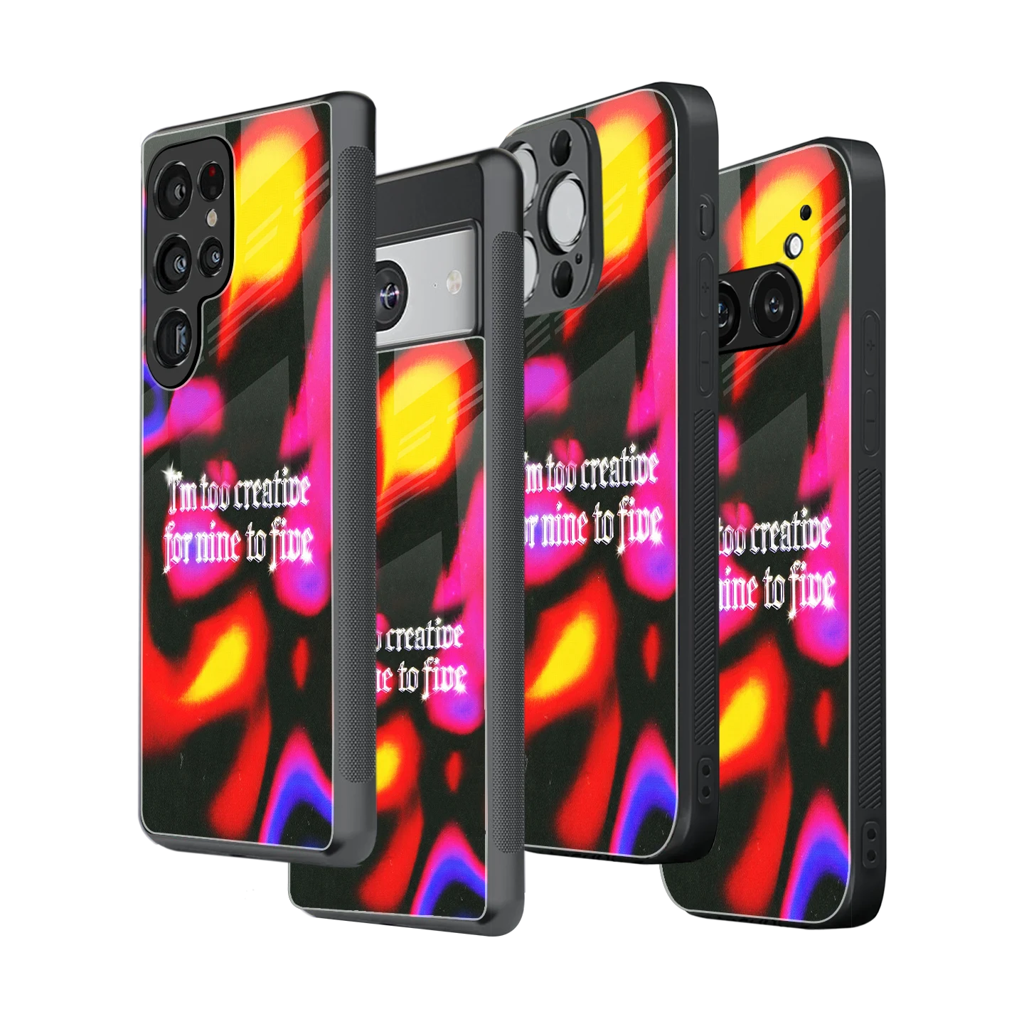 Stylish Glass Back Case for All Smartphones iPhone, Samsung, OnePlus, Pixel, Redmi, Oppo, Vivo, Motorola