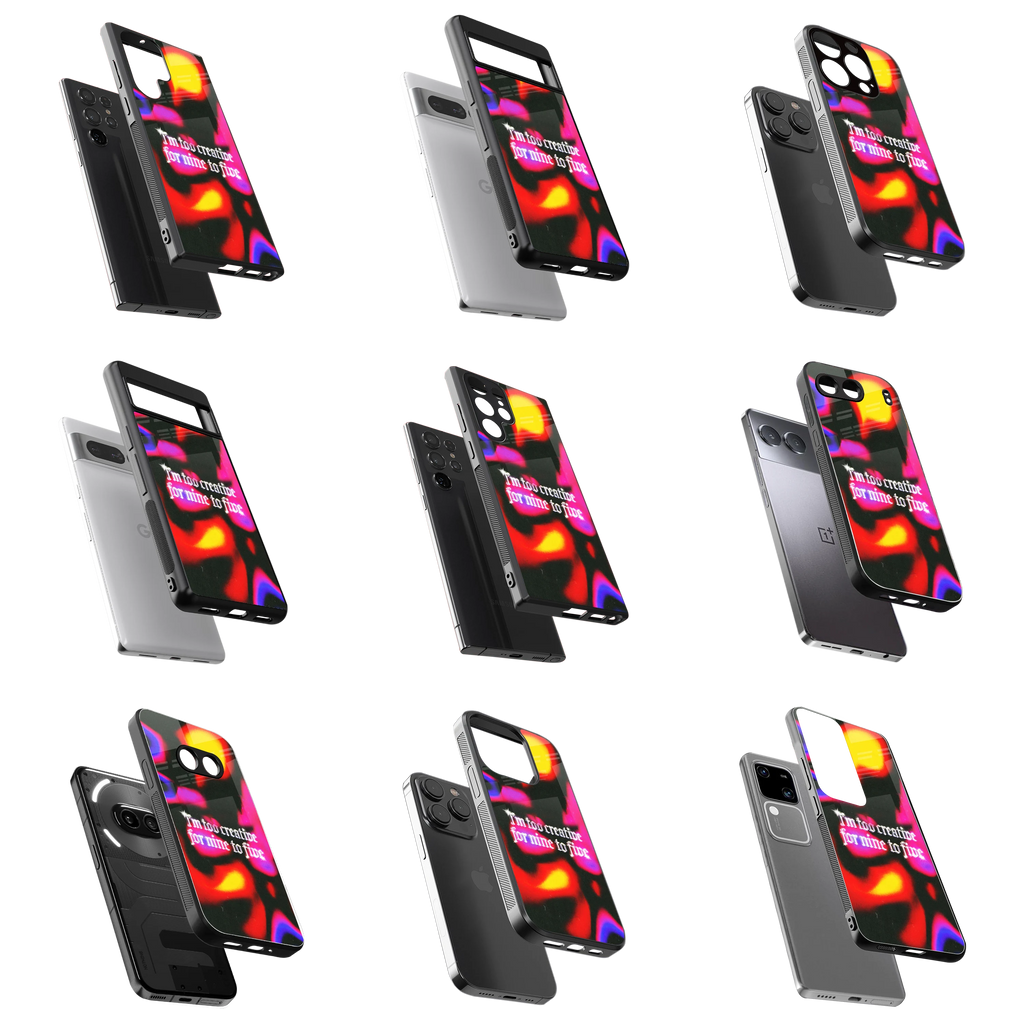 Durable Glass Back Mobile Case for iPhone, Samsung, OnePlus, Google Pixel, Redmi, Vivo, Oppo