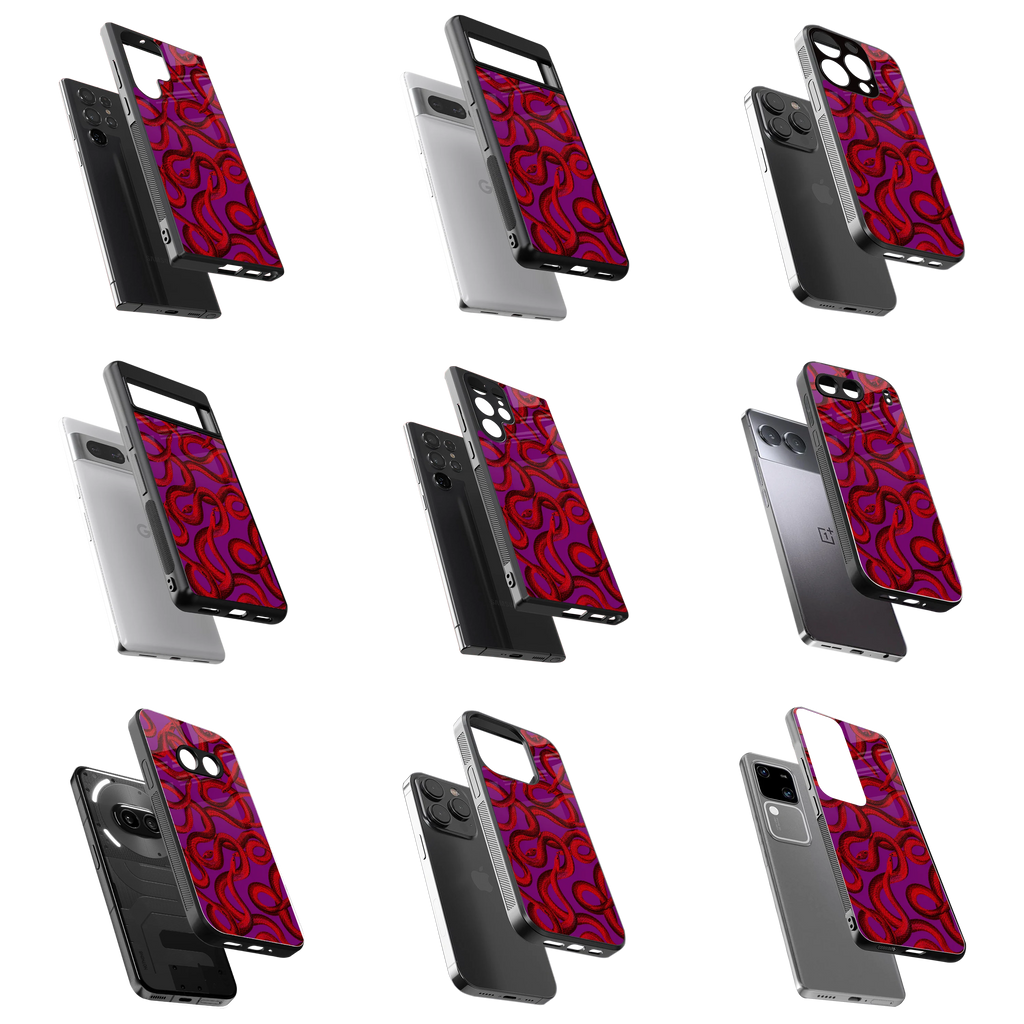 Durable Glass Back Mobile Case for iPhone, Samsung, OnePlus, Google Pixel, Redmi, Vivo, Oppo