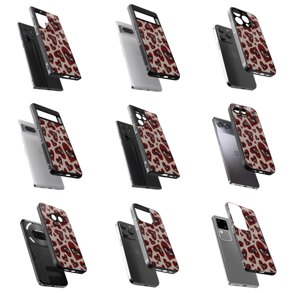 Durable Glass Back Mobile Case for iPhone, Samsung, OnePlus, Google Pixel, Redmi, Vivo, Oppo