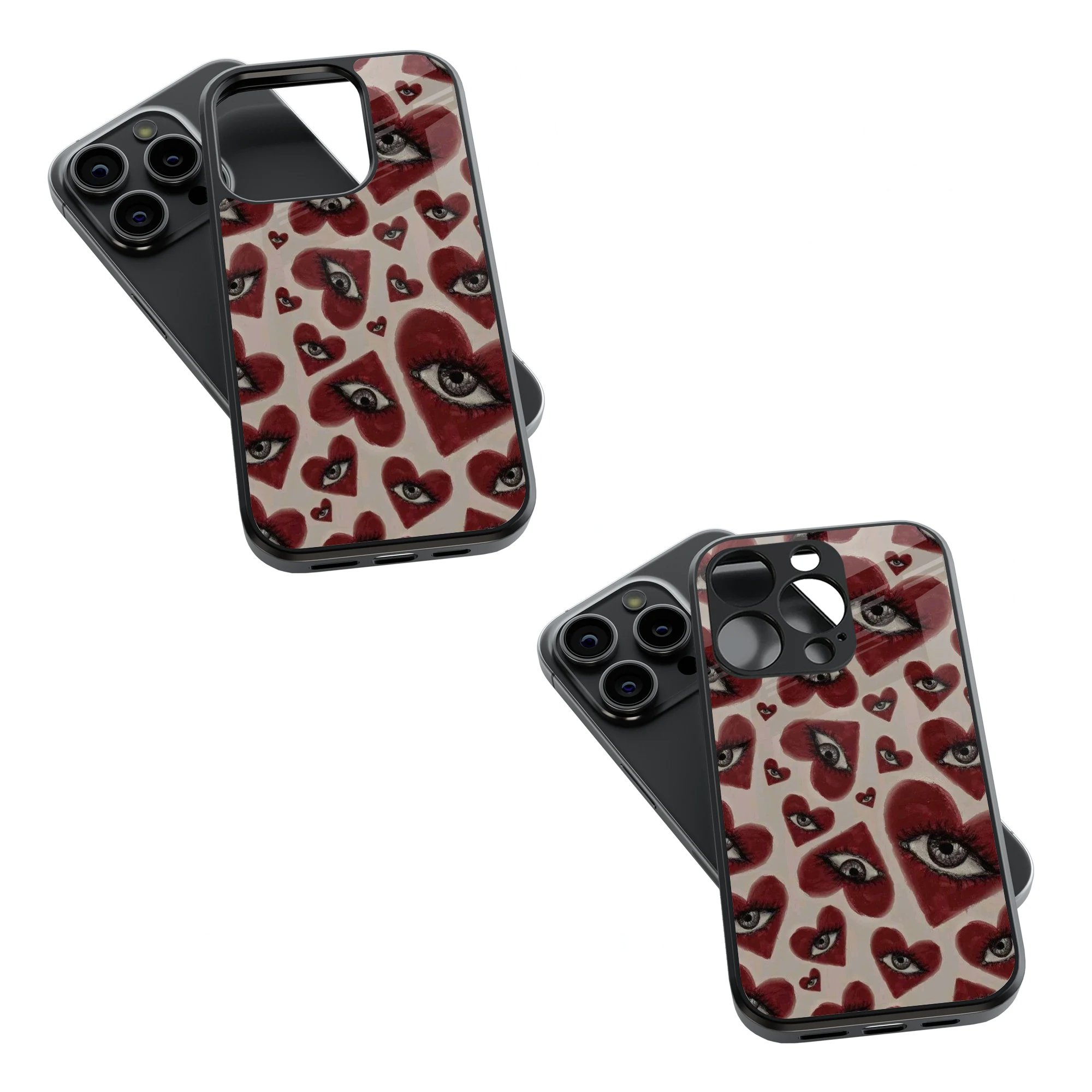 Trendy Glass Back Mobile Case for iPhone, Samsung, Redmi, OnePlus, Google Pixel, Motorola