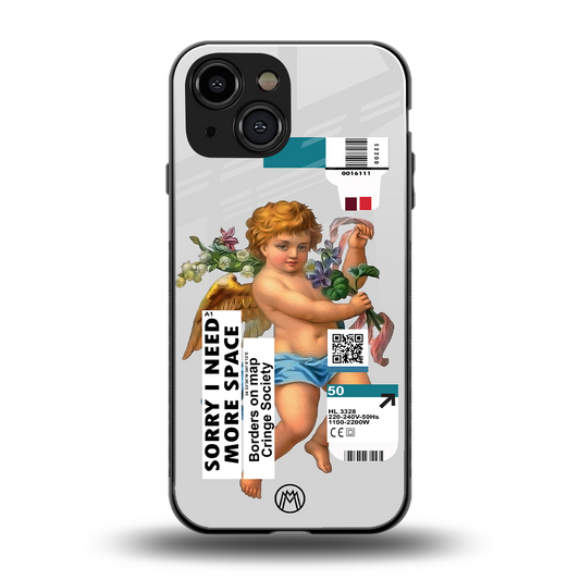 cringe society back phone cover | glass case for iphone 13 mini