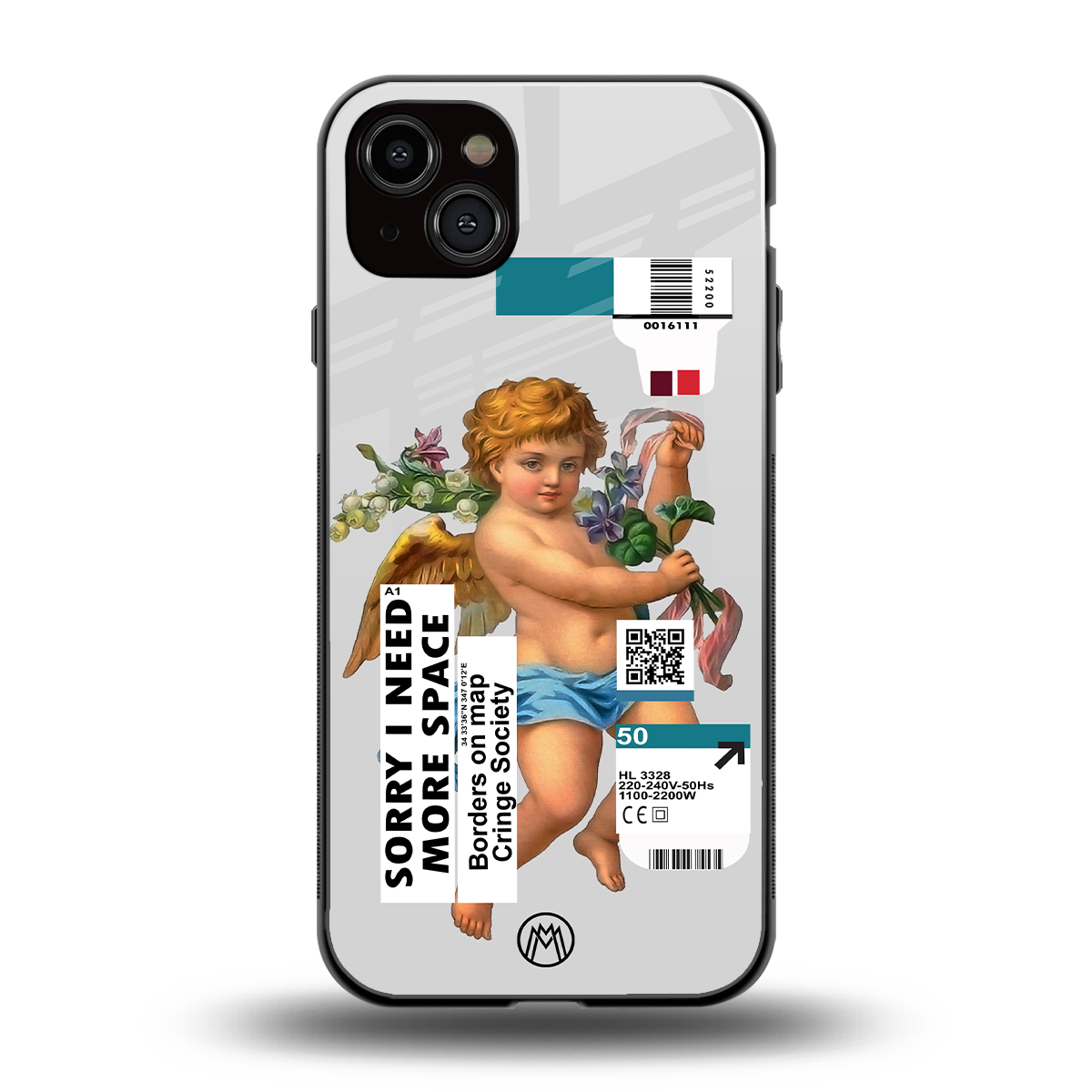 cringe society back phone cover | glass case for iphone 15 plus