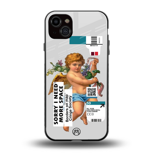 cringe society back phone cover | glass case for iphone 15 plus