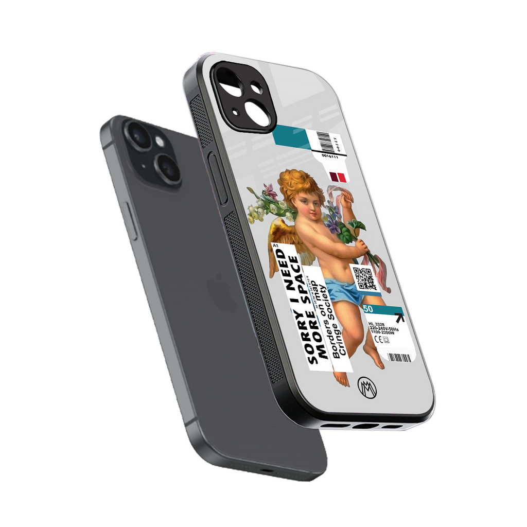 cringe society back phone cover | glass case for iphone 14 plus