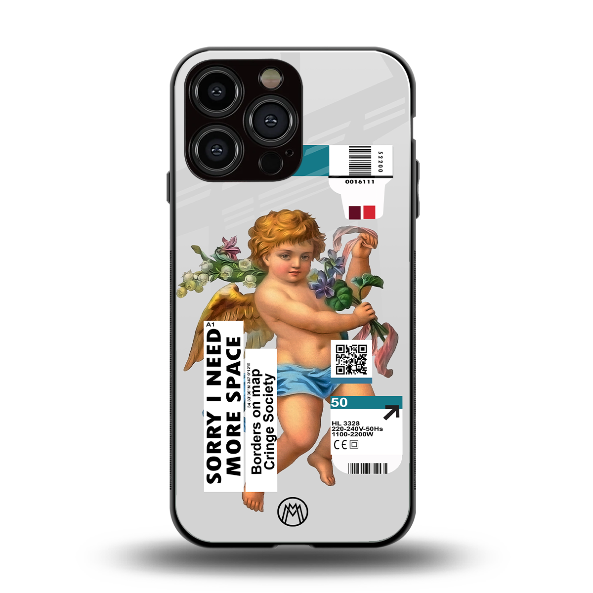 cringe society back phone cover | glass case for iphone 15 pro max