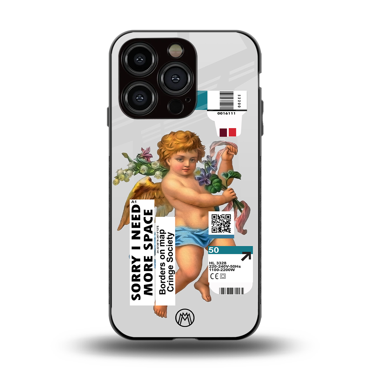 cringe society back phone cover | glass case for iphone 15 pro