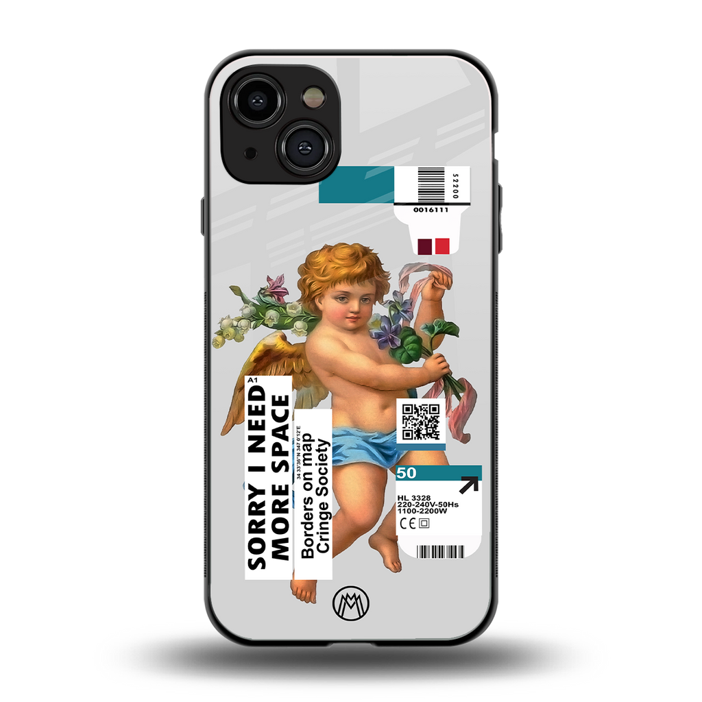 cringe society back phone cover | glass case for iphone 15
