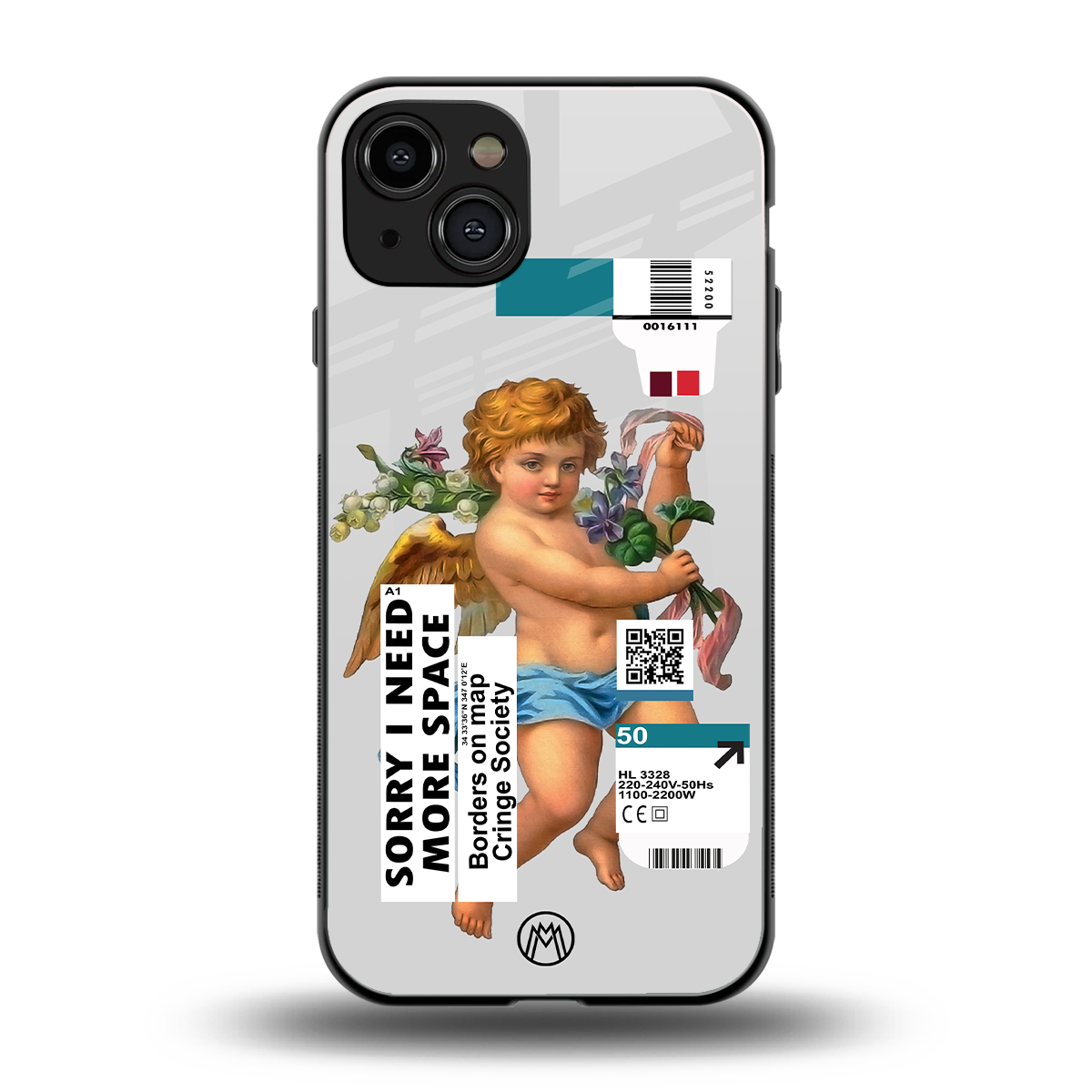cringe society back phone cover | glass case for iphone 15