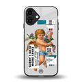 cringe society back phone cover | glass case for iphone 16 plus