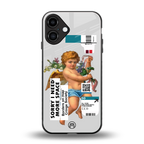 cringe society back phone cover | glass case for iphone 16 plus