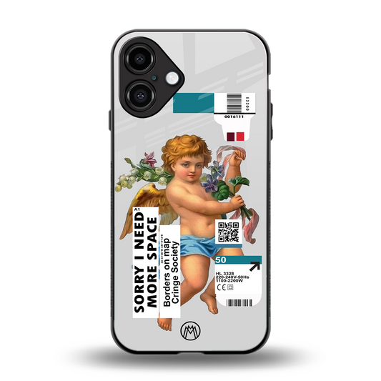 cringe society back phone cover | glass case for iphone 16 plus