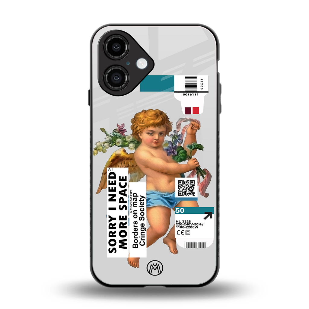 cringe society back phone cover | glass case for iphone 16