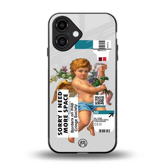 cringe society back phone cover | glass case for iphone 16