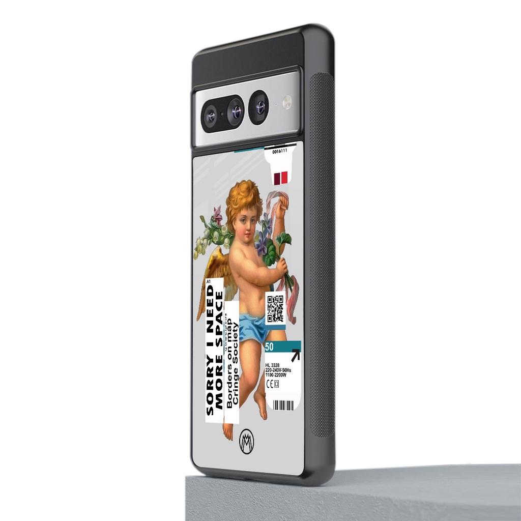 cringe society back phone cover | glass case for google pixel 7 pro
