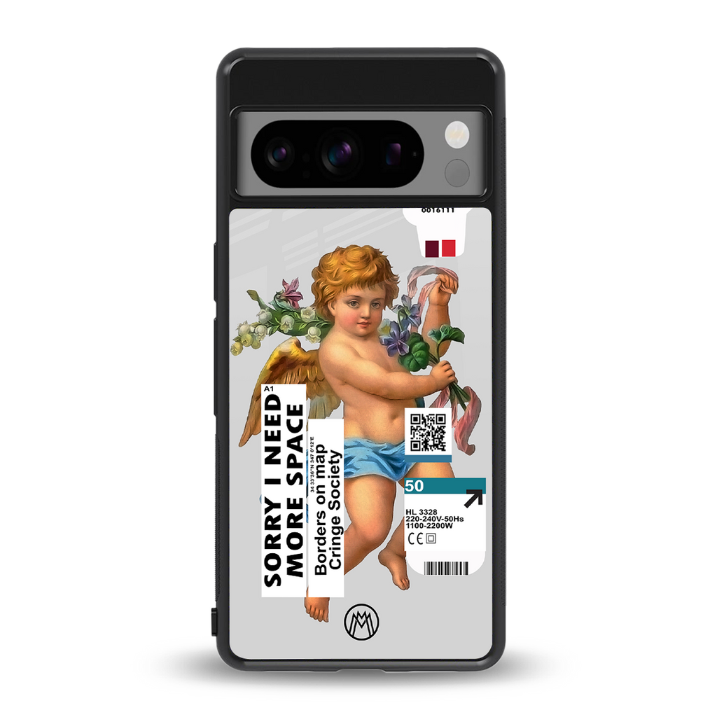 cringe society back phone cover | glass case for google pixel 8 pro