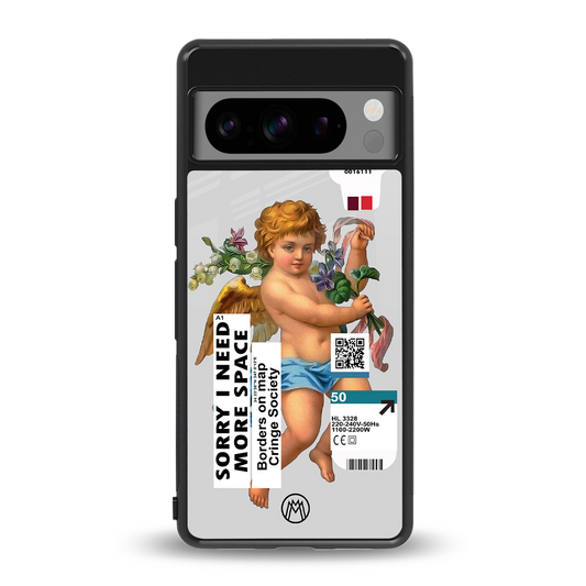 cringe society back phone cover | glass case for google pixel 8 pro