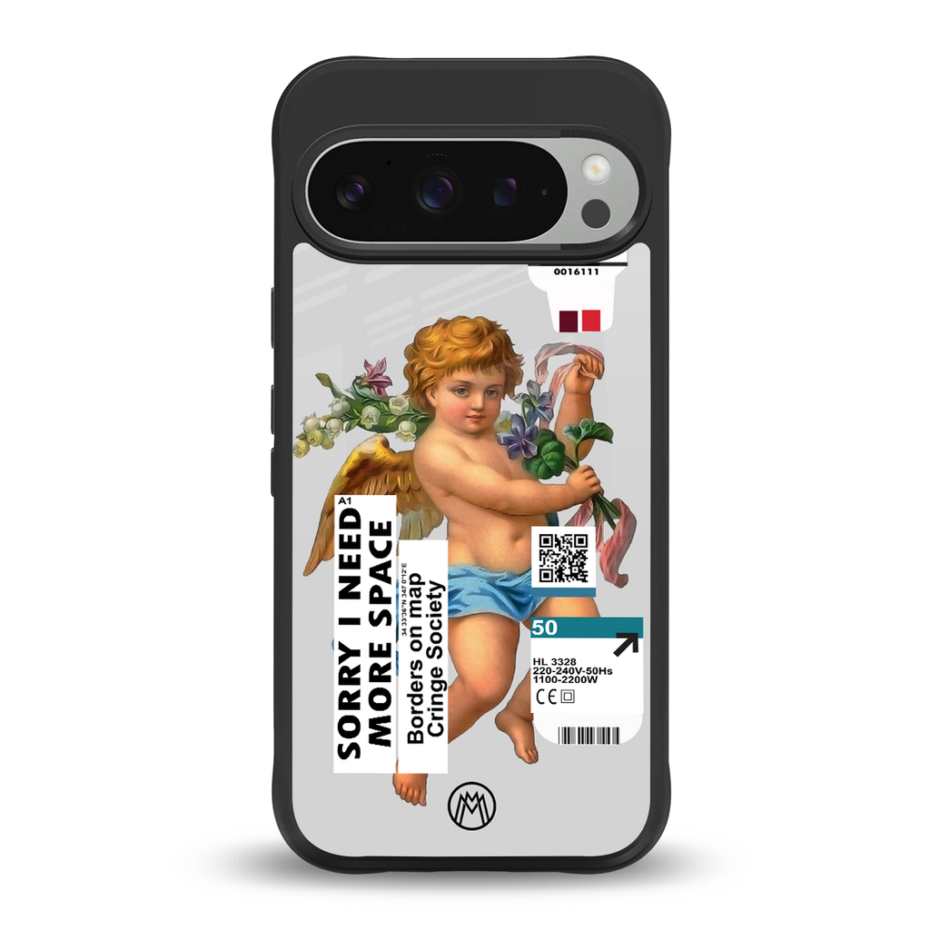 cringe society back phone cover | glass case for google pixel 9 pro xl