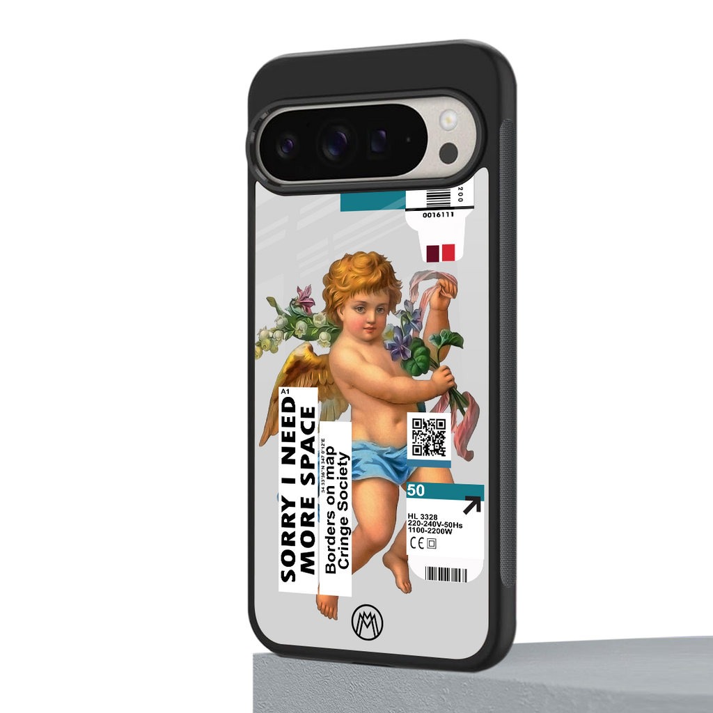 cringe society back phone cover | glass case for google pixel 9 pro xl