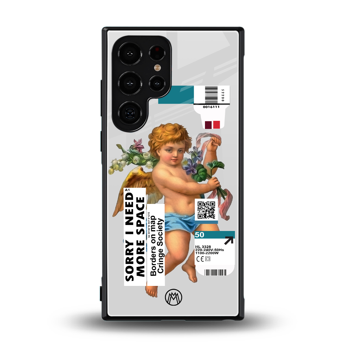 cringe society back phone cover | glass case for samsung galaxy s24 ultra