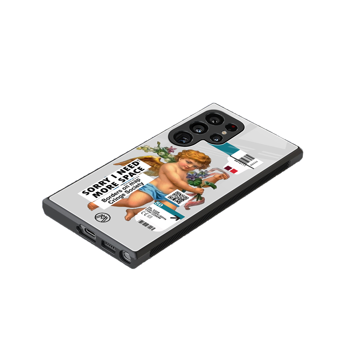 cringe society back phone cover | glass case for samsung galaxy s24 ultra