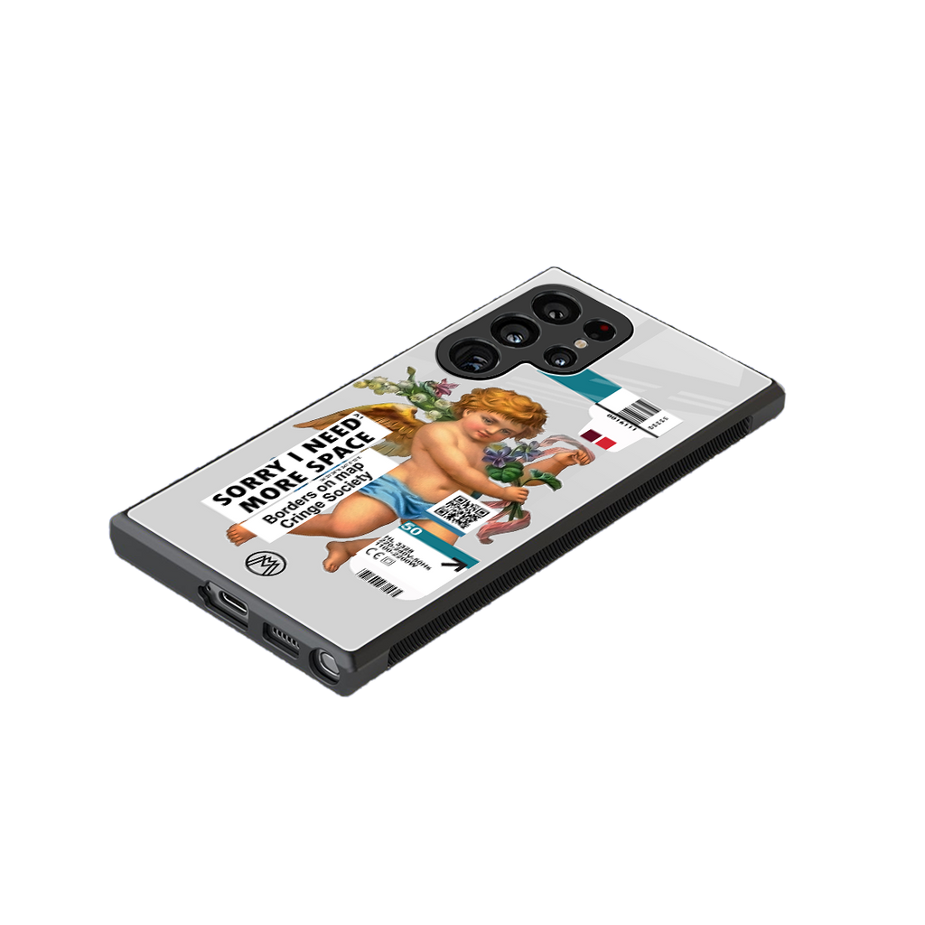 cringe society back phone cover | glass case for samsung galaxy s23 ultra