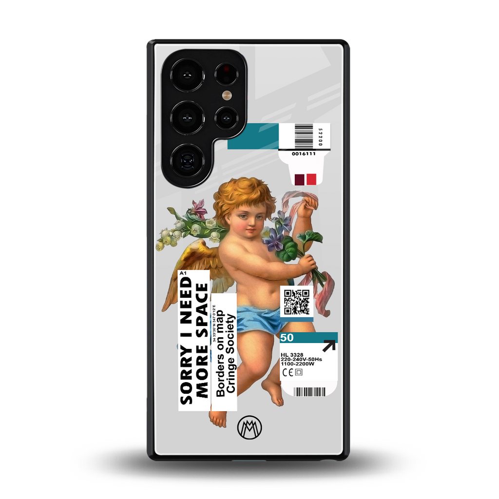 cringe society back phone cover | glass case for samsung galaxy s25 ultra