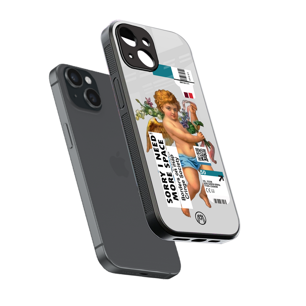 cringe society back phone cover | glass case for iphone 15