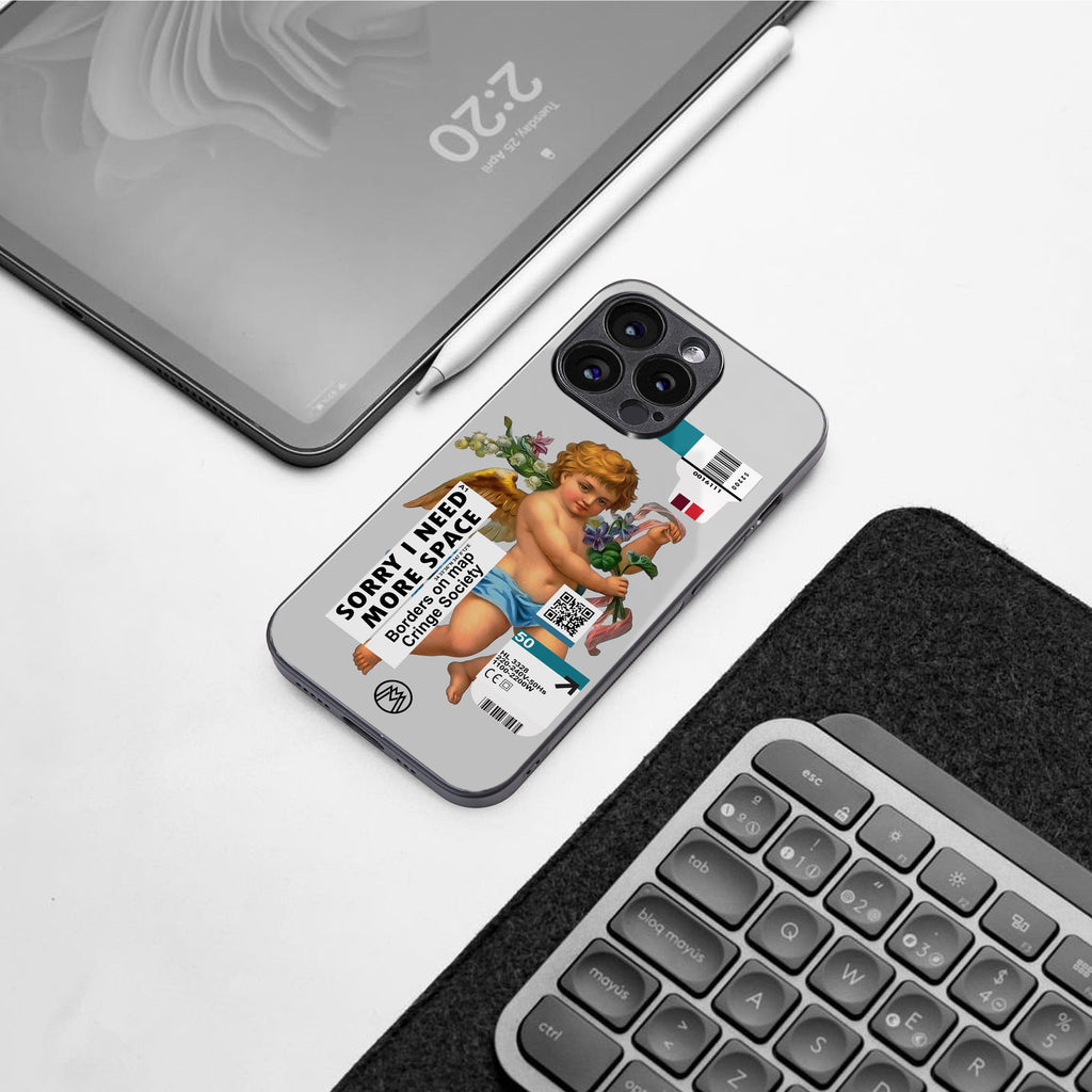 cringe society back phone cover | glass case for iphone 15