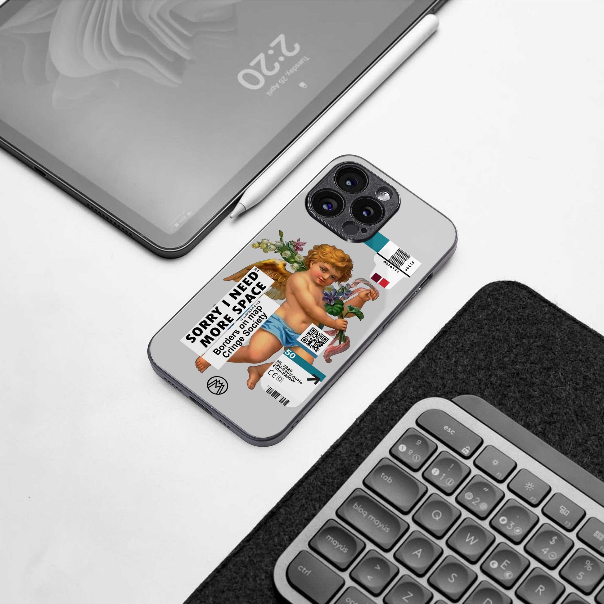 cringe society back phone cover | glass case for iphone 14 pro max