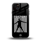 cristiano back phone cover | glass case for iphone 15 plus
