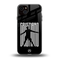 cristiano back phone cover | glass case for iphone 14 plus