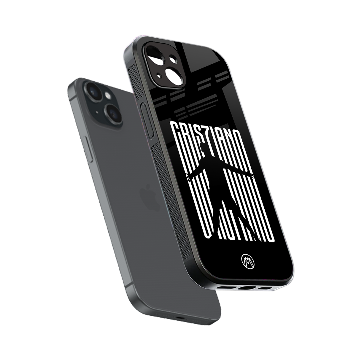 cristiano back phone cover | glass case for iphone 15 plus