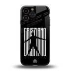 cristiano back phone cover | glass case for iphone 15 pro max