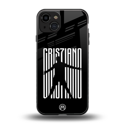 cristiano back phone cover | glass case for iphone 15