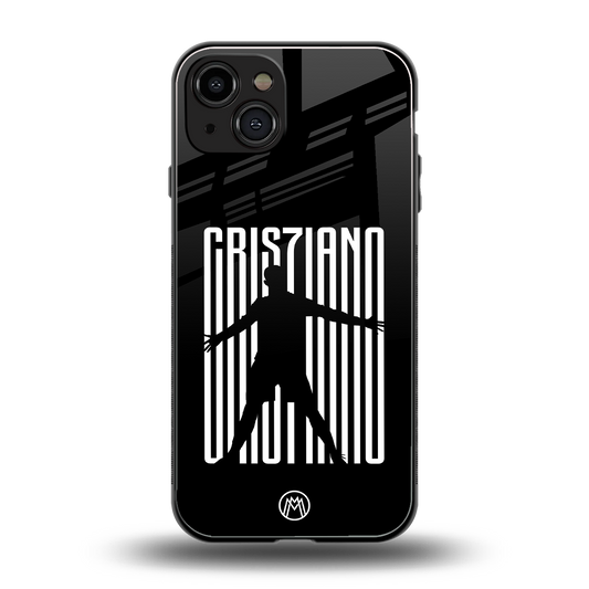cristiano back phone cover | glass case for iphone 15