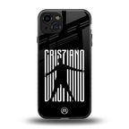 cristiano back phone cover | glass case for iphone 14