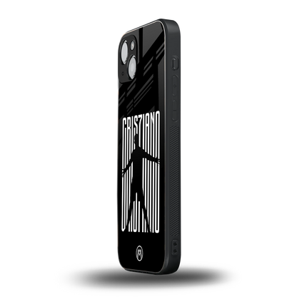 cristiano back phone cover | glass case for iphone 15