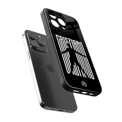 cristiano back phone cover | glass case for iphone 15 pro