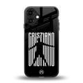 cristiano back phone cover | glass case for iphone 16 plus