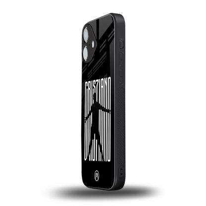 cristiano back phone cover | glass case for iphone 16 plus