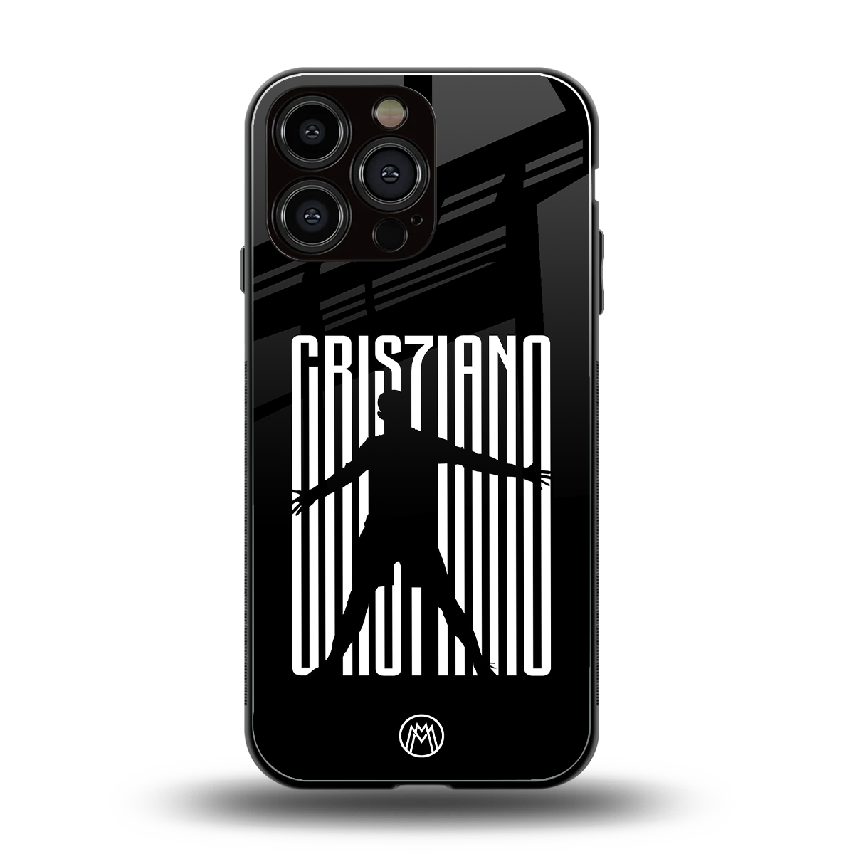 cristiano back phone cover | glass case for iphone 16 pro max