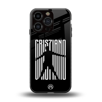 cristiano back phone cover | glass case for iphone 16 pro