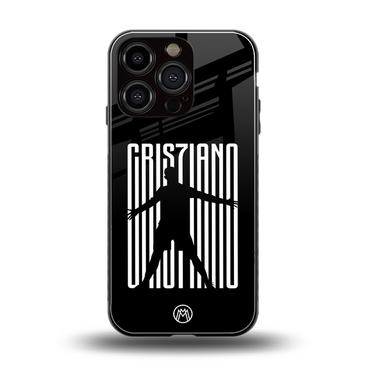 cristiano back phone cover | glass case for iphone 16 pro