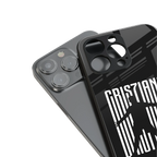 cristiano back phone cover | glass case for iphone 14