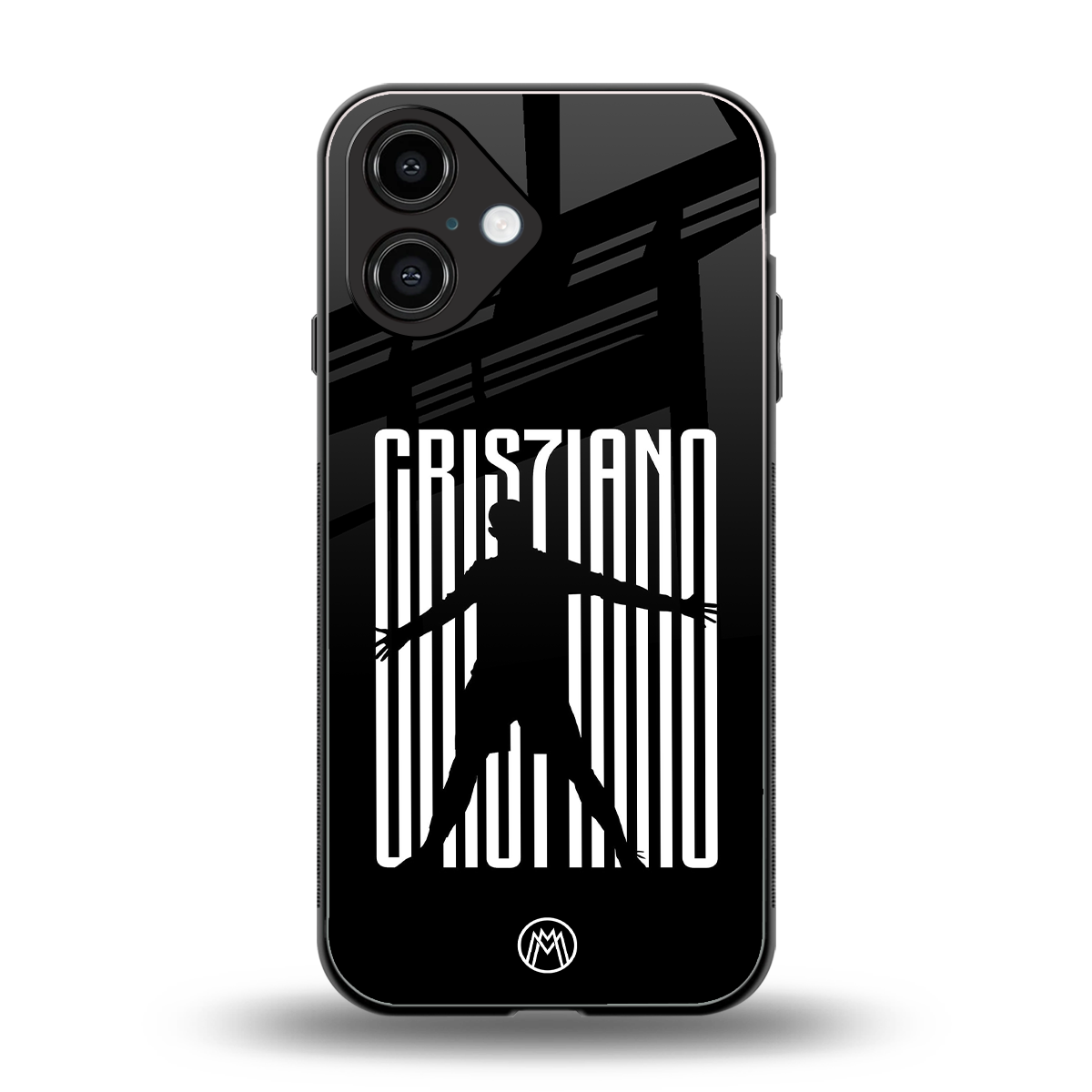 cristiano back phone cover | glass case for iphone 16