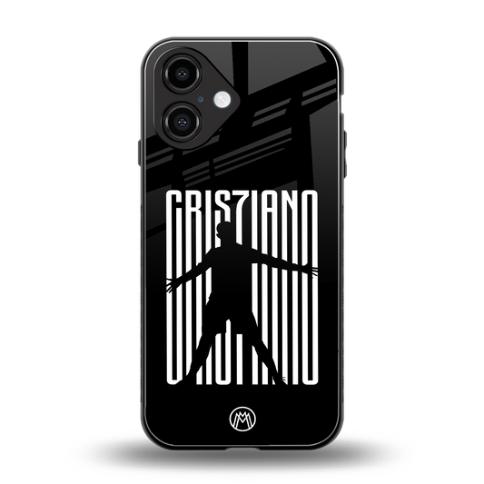cristiano back phone cover | glass case for iphone 16